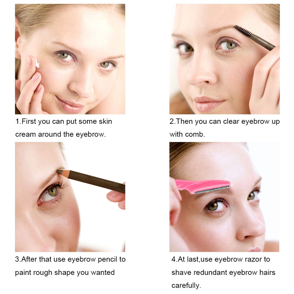 Colovis razor trimming eyebrow in use for precise hair removal result