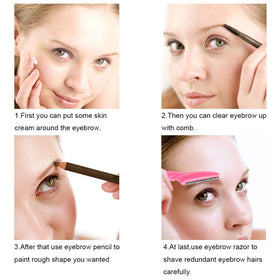 Colovis razor trimming eyebrow in use for precise hair removal result