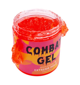 Combat Gel jar in hand for scale, demonstrating the large 500ML supply benefit