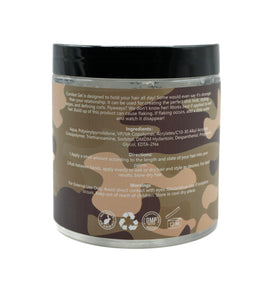 Combat Gel applied by stylist for slick-back hairstyle delivering long-lasting hold
