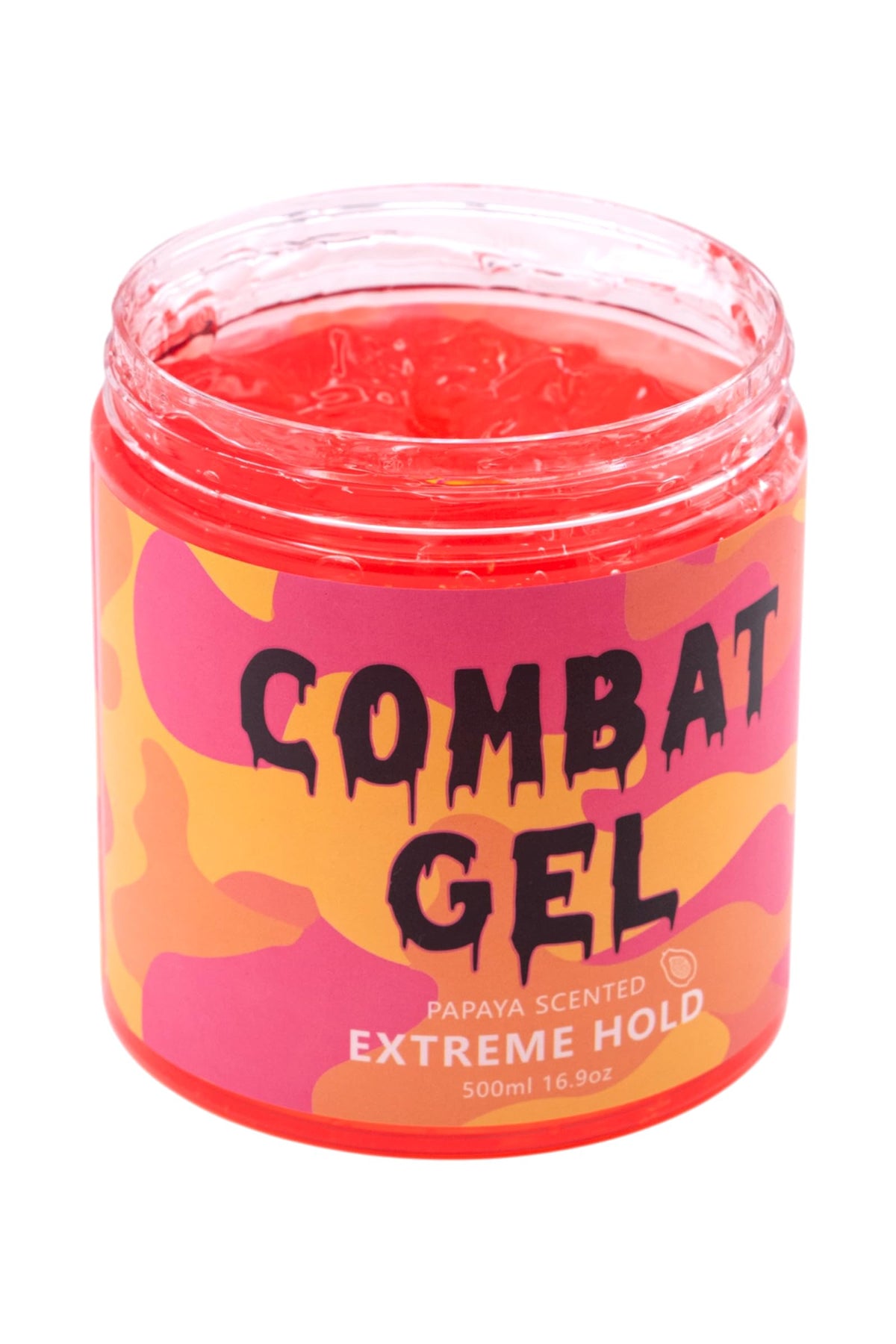 Combat Gel close-up texture shot showing smooth gel and strong hold benefit