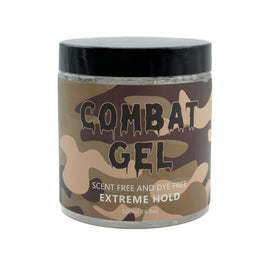 Combat Gel clear texture close-up demonstrating thick hold for defined styles