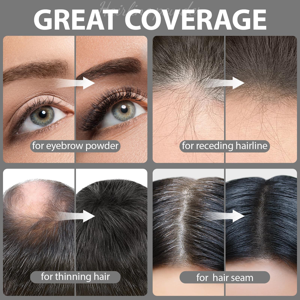 Comdian powder texture closeup showing fine particles for natural-looking coverage