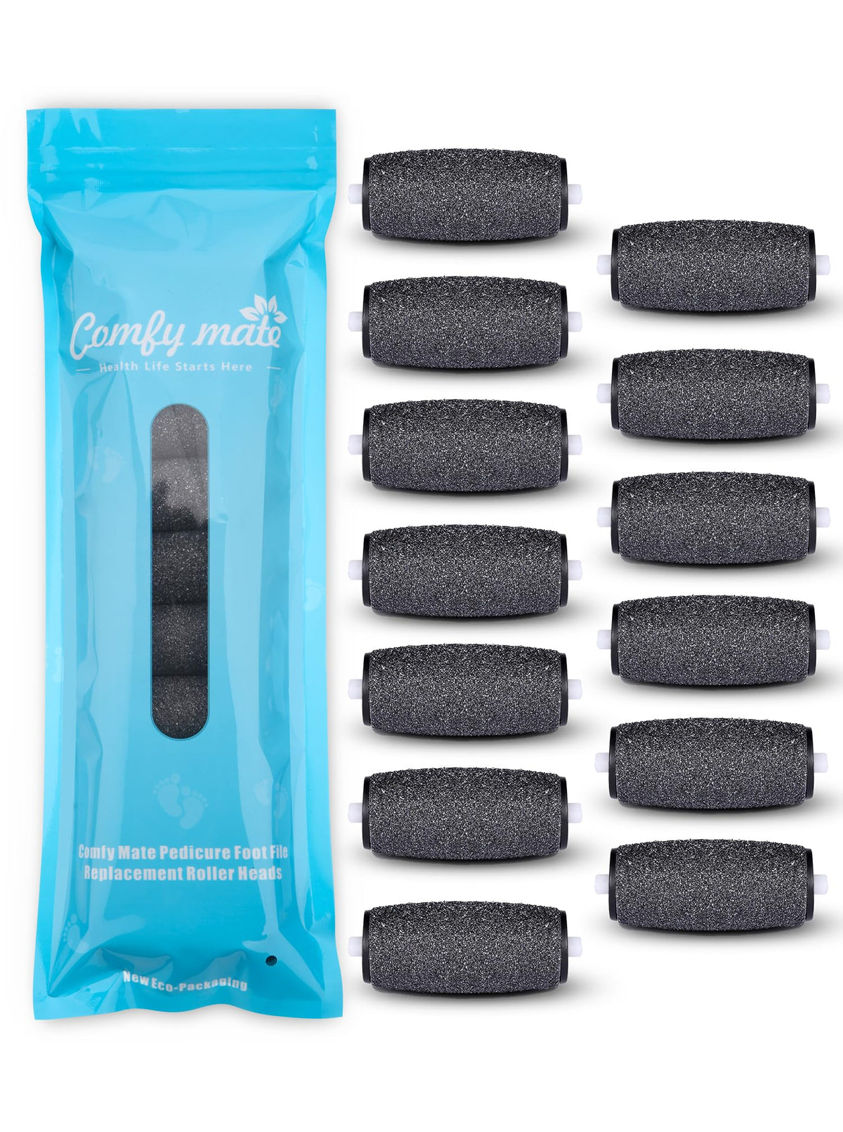 Comfy Mate front view of 13-pack rollers showing quantity and fit advantage