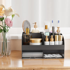 COMFYROOM placed on a bathroom counter demonstrating tidy storage and easy reach