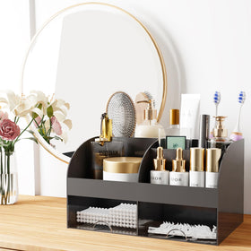 COMFYROOM organizer holding brushes and lipsticks neatly to reduce countertop clutter