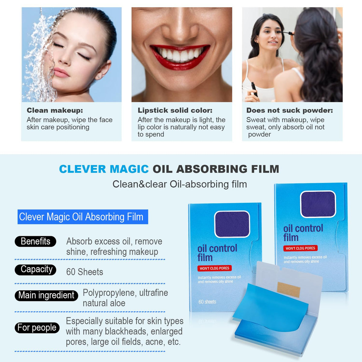 COMFYTOUCH in-hand use demonstrating quick oil removal benefit on the go