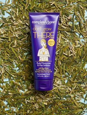 Completely Bare being applied to leg showing smooth feel and minimized regrowth