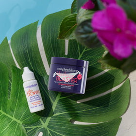 Completely Bare pads with green tea and witch hazel illustrating soothing botanicals
