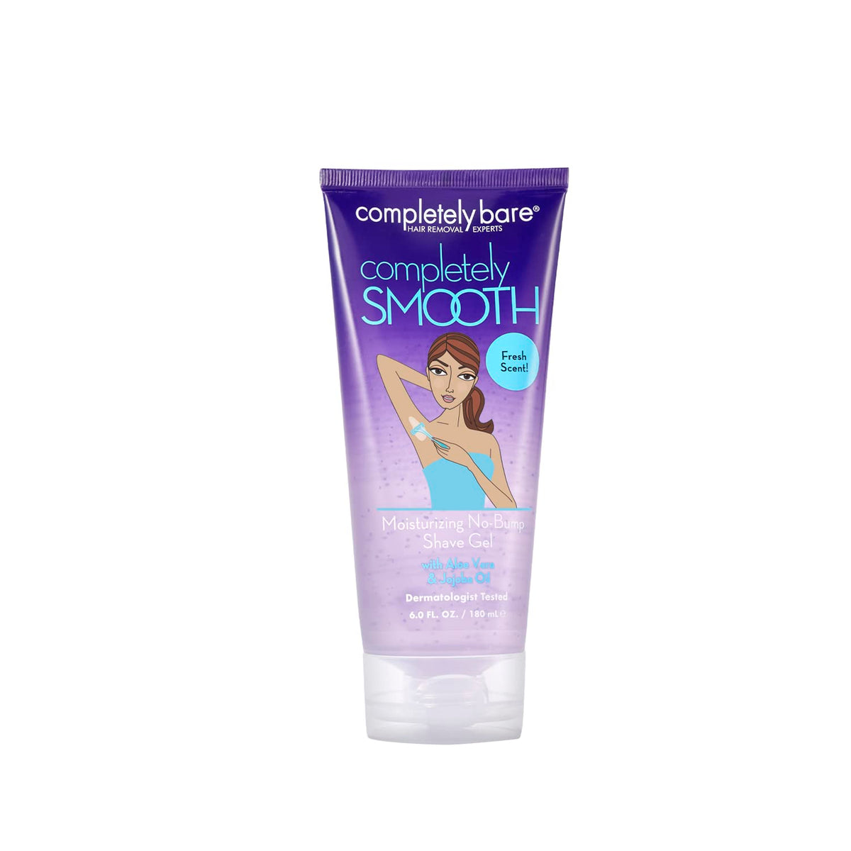 Completely Bare front packaging showing label and 6 fl oz size for clear product ID