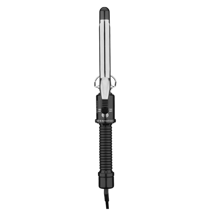 Conair 3/4-inch curling iron front view showing compact design and barrel benefit