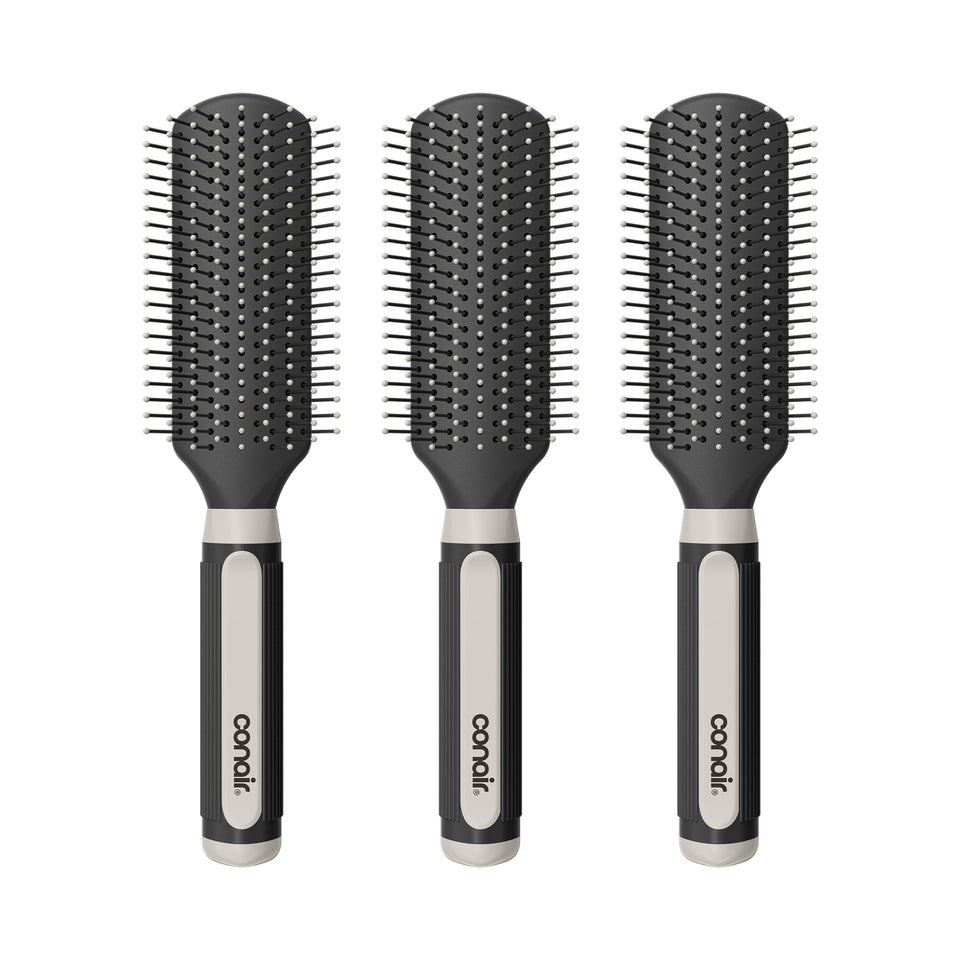 Conair 3-pack front view showing brushes and ready-to-use versatility