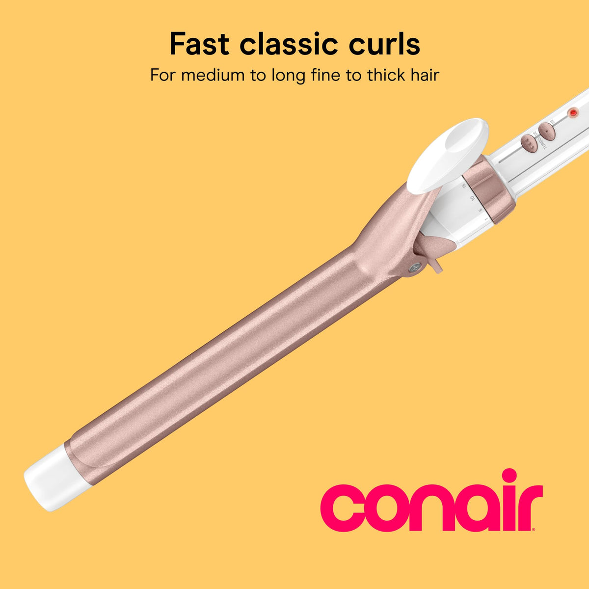 Conair ceramic-finish close-up highlighting even heat distribution