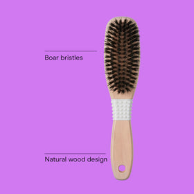 Conair close-up of boar bristles highlighting smooth glide and shine