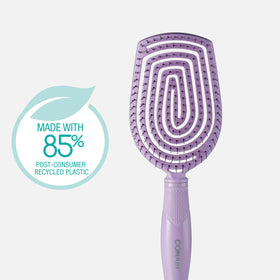Conair bristle close-up showing Dual Flex texture for gentle detangling