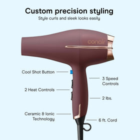 Conair ceramic element close-up for even heat and less damage