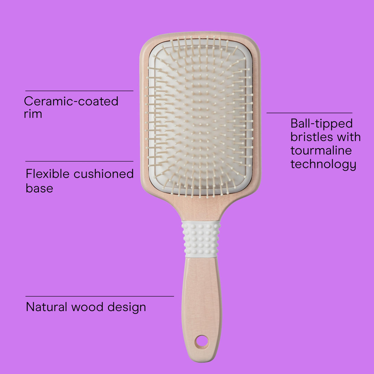Conair ceramic rim close-up illustrating heat retention for faster drying