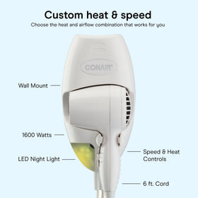 Conair extended 6 ft coil cord showing reach and organized retraction benefit
