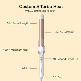 Conair five-foot cord and swivel shown for flexible reach and tangle-free styling