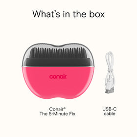 Conair CR80 control buttons and label close-up for simple temperature selection