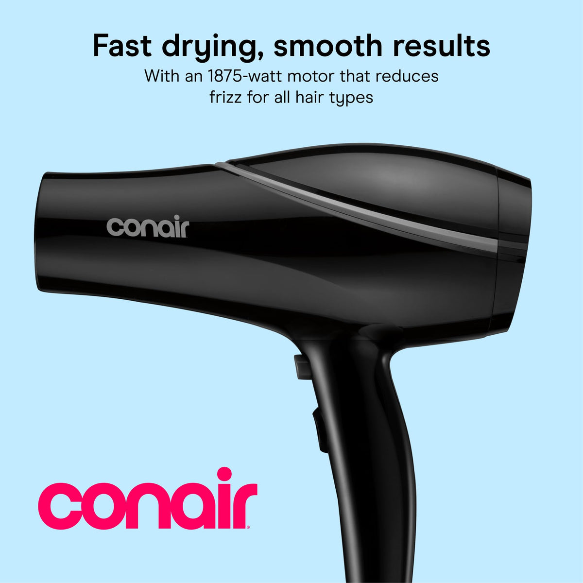 Conair concentrator attachment close-up for precise, polished airflow
