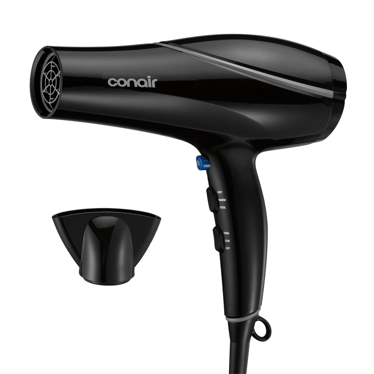 Conair front view showing sleek dryer and controls for easy styling