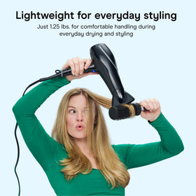 Conair ceramic element detail highlighting crystal-infused heating benefit