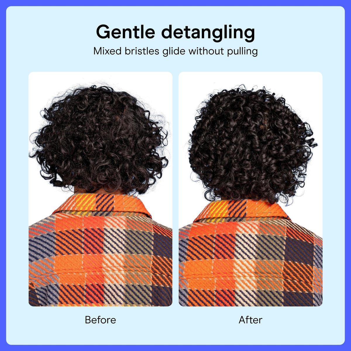 Conair Curl Define Pro bristle closeup showing mixed bristles that detangle gently