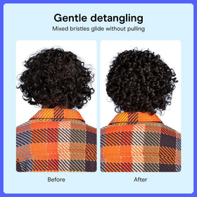 Conair Curl Define Pro bristle closeup showing mixed bristles that detangle gently