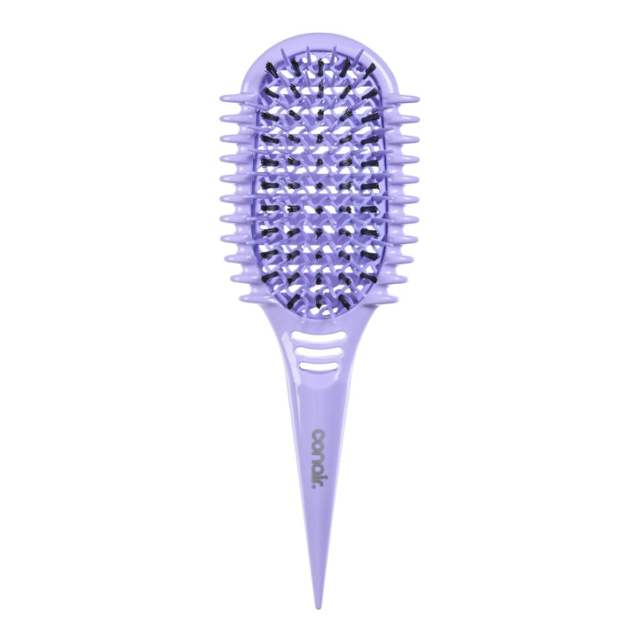 Conair front view of Curl Define Pro brush shows shape and easy grip for styling