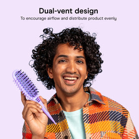 Conair Curl Define Pro handle sectioning used to part hair for precise styling