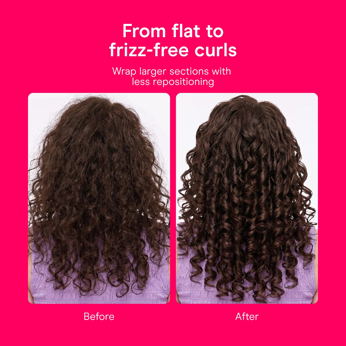 Conair curling iron in use on long hair for faster styling