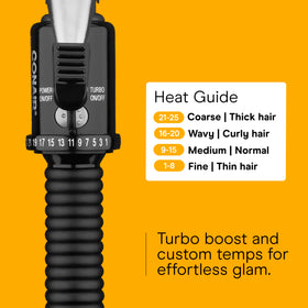 Conair curling iron creating loose curls on long hair for effortless waves
