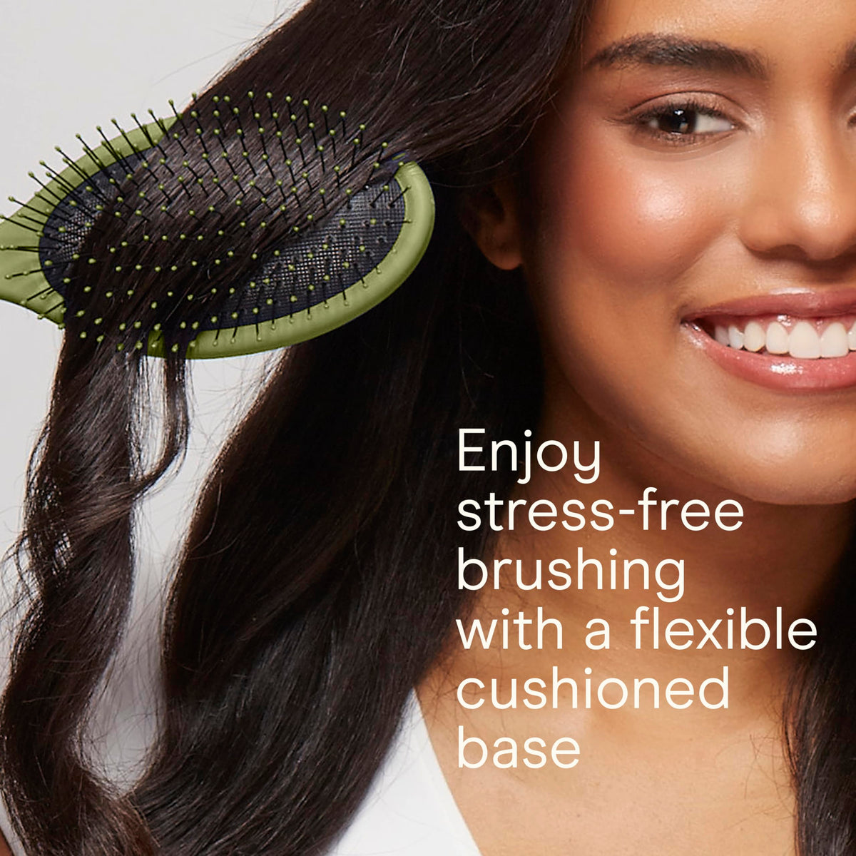 Conair cushioned brush base detail reducing hair pulling