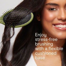 Conair cushioned brush base detail reducing hair pulling