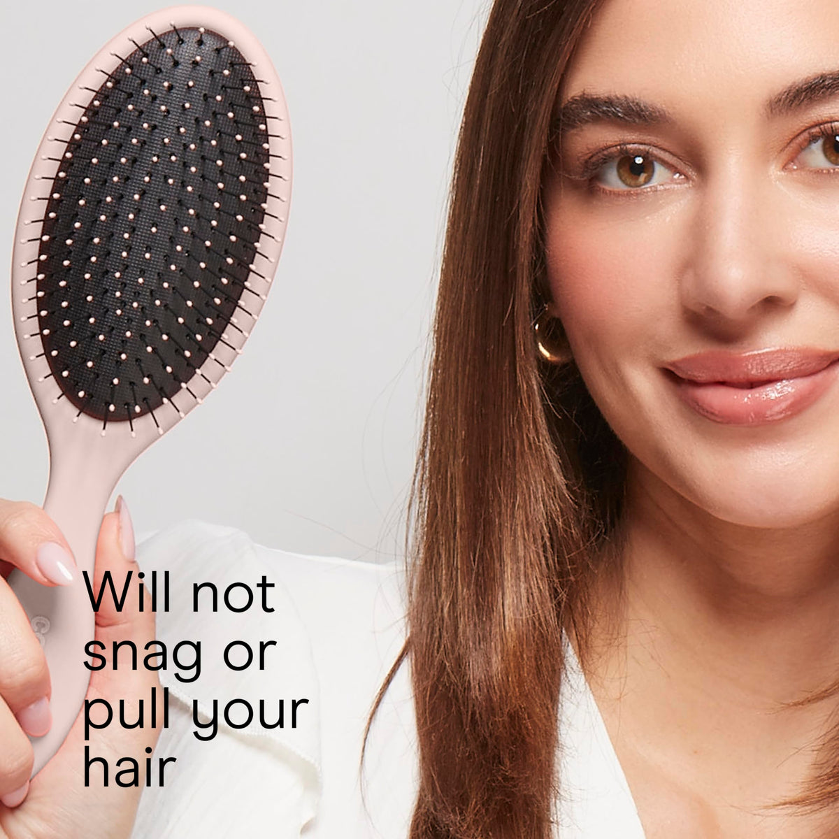 Conair brush detangling wet hair gently with minimal tugging