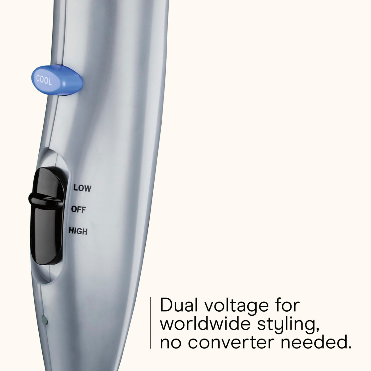 Conair detangling comb attachment detail eases knots for gentler drying
