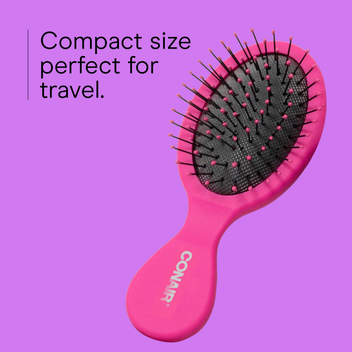 Conair detangling wet hair demo showing smooth glide with less pulling