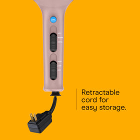 Conair diffuser attachment placed on dryer, brand benefits curl definition and volume enhancement
