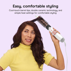 Conair double ceramic cool-tip detail for safer, more comfortable control