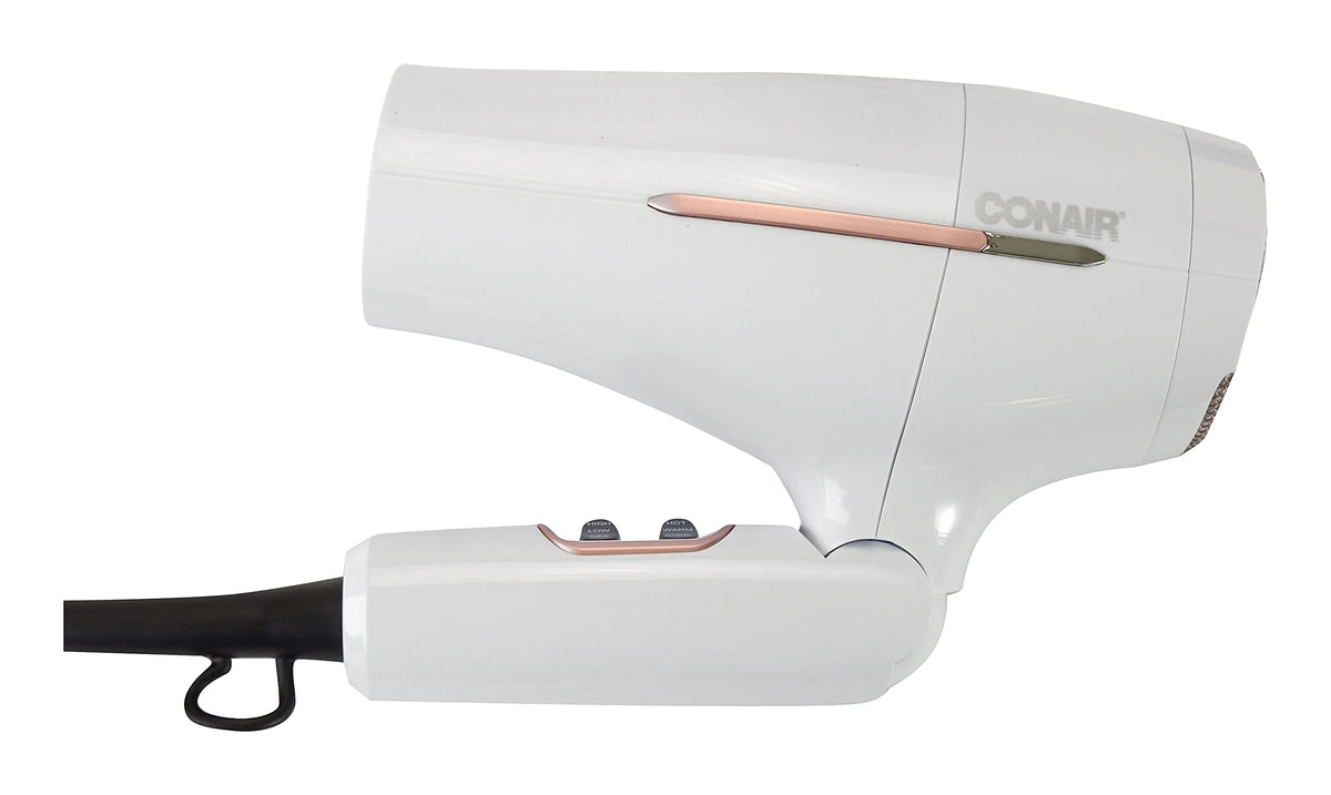 Conair double ceramic folded compact for easy packing and suitcase organization
