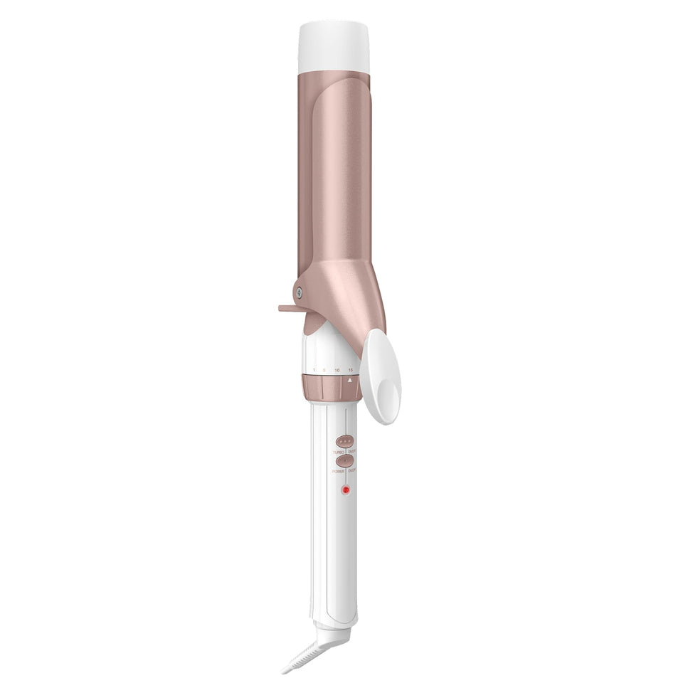 Conair front view of curling iron showing sleek design and controls for easy styling
