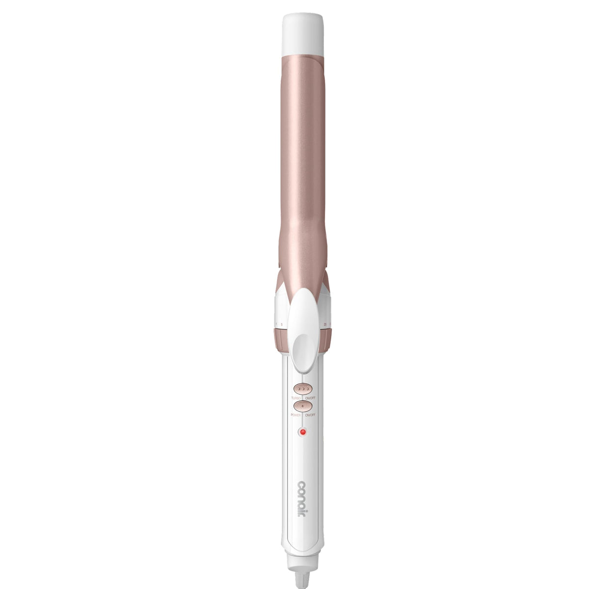Conair front view showcasing the curling iron and its sleek profile for consistent curls