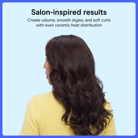 Conair double ceramic in use styling waves to create volume and soft curls
