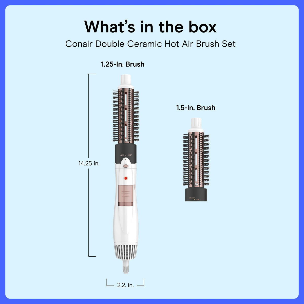 Conair double ceramic scale comparison with hand demonstrating compact size