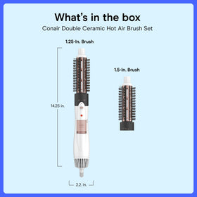 Conair double ceramic scale comparison with hand demonstrating compact size