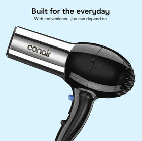 Conair dryer used on hair demonstrating faster drying and smoother look