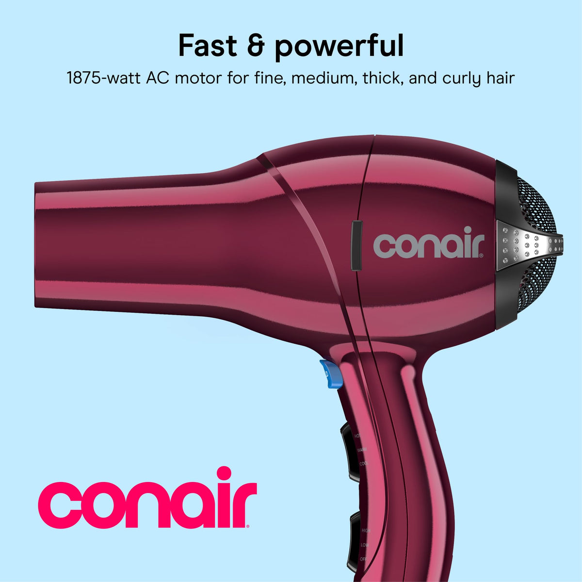 Conair concentrator nozzle detail for precise airflow and smoother finishes