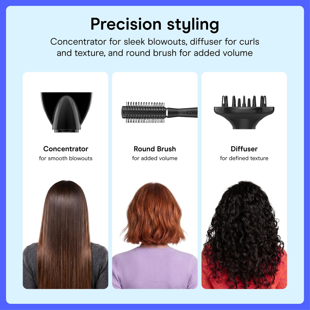 Conair diffuser close-up to enhance curls and reduce frizz effectively