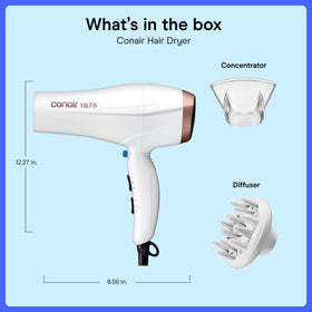 Conair hair dryer in bathroom lifestyle shot for everyday salon-quality results